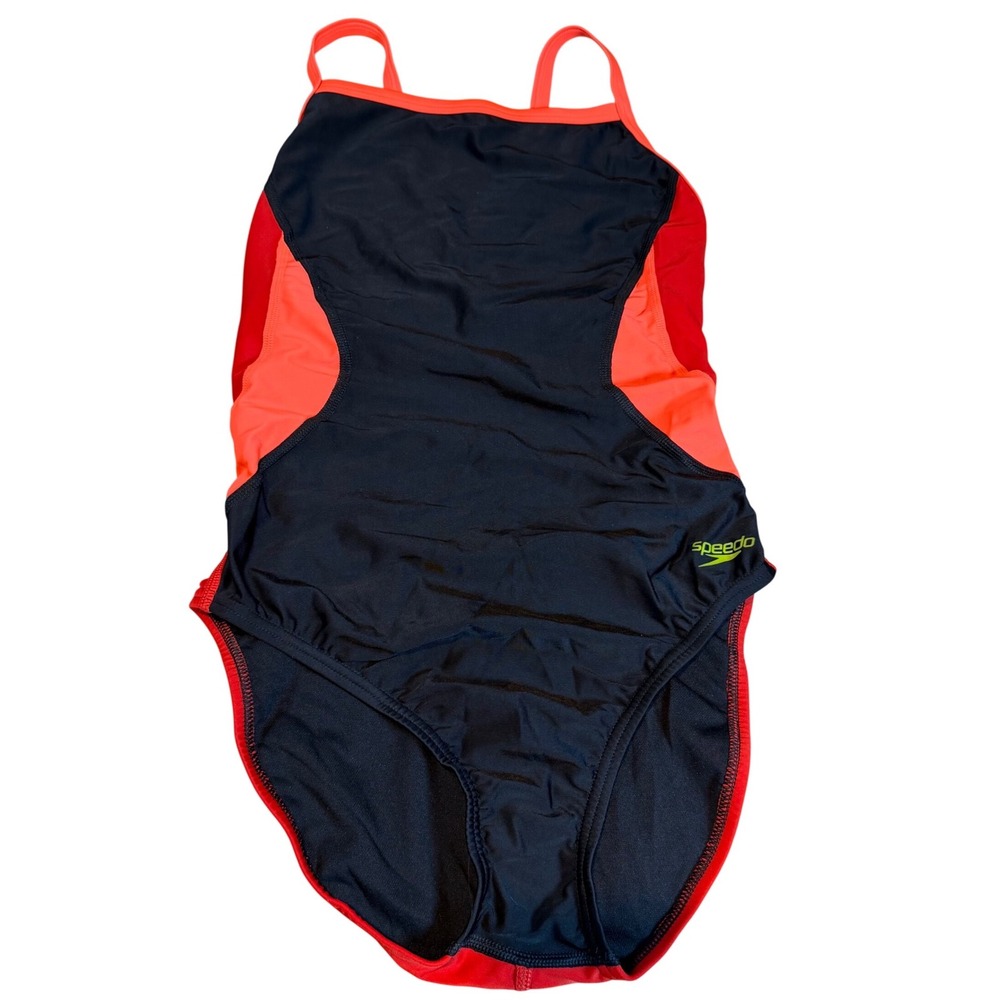 Speedo Pro LT One Piece Swimsuit Team Red Black Colorblock 12/38 8002407601
